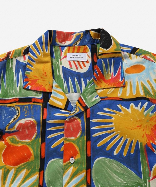 Saturdays NYC（サタデーズ ニューヨークシティ ）の「Summer Bloom Canty SS Shirt（シャツ/ブラウス・レディース・キナリ/サックス/クリーム・L/XL/M）」の19枚目の写真