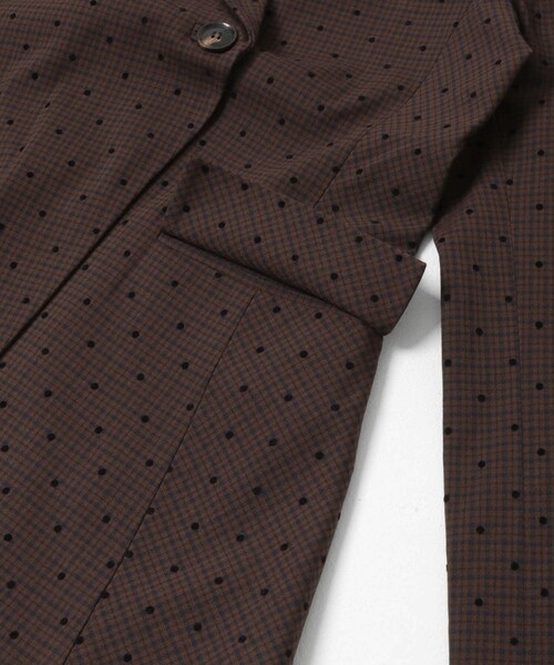 URBAN RESEARCH（アーバンリサーチ）の「GANNI　FLOCKCHECK SUITING BLAZER（テーラードジャケット・レディース・C COFFEE・36）」の13枚目の写真
