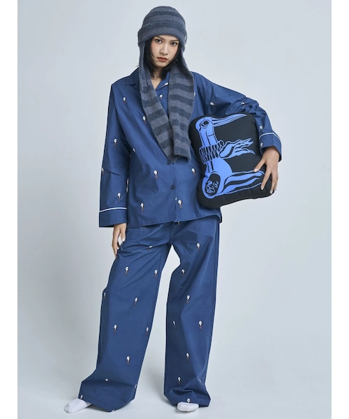 EMODA（エモダ）の「【野性爆弾 くっきー！× EMODA】パジャマセットアップ（セットアップ・レディース・ブルー/ネイビー・F/S/M）」の20枚目の写真