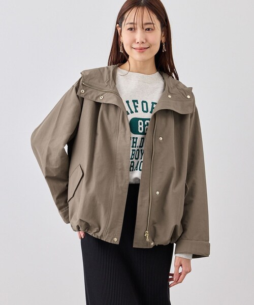 ROPE' PICNIC（ロペピクニック）の「ベーシックマウンテンパーカー スプリングコート/撥水（マウンテンパーカー・レディース・チャコール/キナリ/ダークブラウン/ネイビー・F）」の21枚目の写真