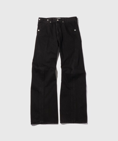 【NVRFRGT/ネヴァーフォーゲット】3D TWISTED JEANS FADED BLACK