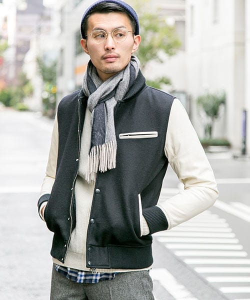 URBAN RESEARCH（アーバンリサーチ）の「URiD　メルトン/ラムレザー スタジャン（スタジャン・メンズ・BLACK/NAVY/CAMEL・S/M/L）」の22枚目の写真