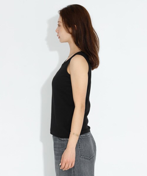 URBAN RESEARCH Sonny Label（アーバンリサーチサニーレーベル）の「フライス/ジャガードタンクトップ（タンクトップ・レディース・JQグレー/オフ/ブラック/JQブラック/レモンベージュ・FREE）」の19枚目の写真