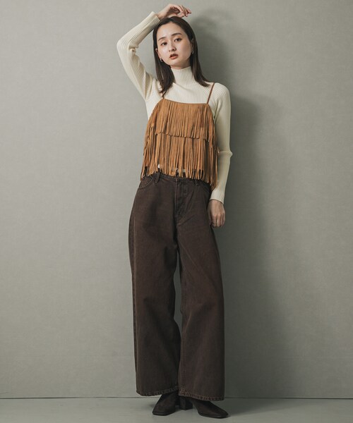 SENSE OF PLACE by URBAN RESEARCH（センスオブプレイスバイアーバンリサーチ）の「『一部WEB限定カラー』『毛玉防止』ストレッチリブハイネックセーター（ニット/セーター・レディース・IVORY/BLACK/RED/GRAY/MOCHA/MUSTARD/GREEN/ORANGE/BLUE/BORDEAUX・COMPACT/one）」の18枚目の写真