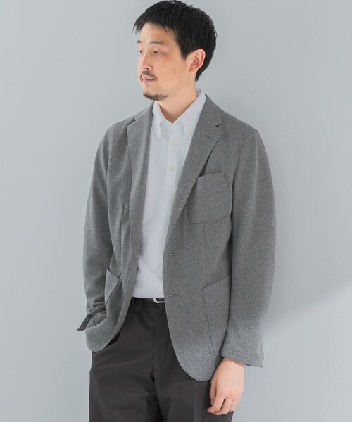 URBAN RESEARCH DOORS(アーバンリサーチドアーズ)の「『イージーケア/速乾』LIFE STYLE TAILOR メランジニットイージージャケット(テーラードジャケット・メンズ・GRAY/NAVY/BROWN・44/46/48/50)」の9枚目の写真