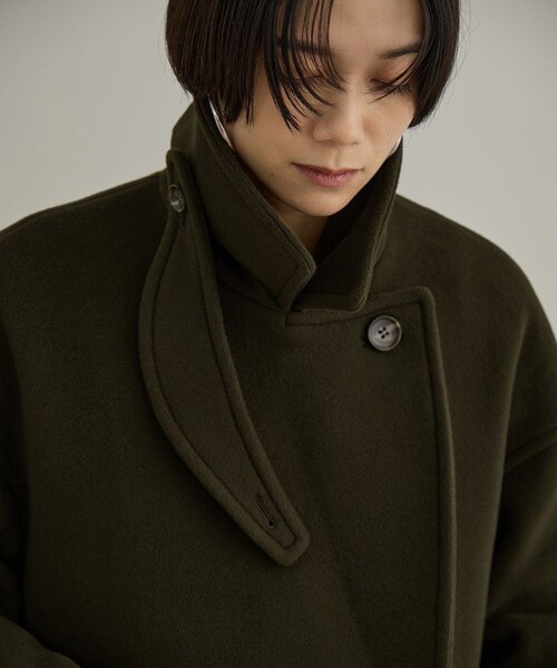 ADAM ET ROPE'(アダムエロペ)の「【WEB限定】FABRICA ダブルクロスPコート(ピーコート・レディース・グレー/ブラウン/カーキ/ネイビー・M/S)」の12枚目の写真