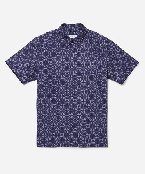 Saturdays NYC(サタデーズ ニューヨークシティ )の「Bruce Block Print Ss Shirt(シャツ/ブラウス・メンズ・ブラック/ホワイト/オリーブ/ネイビー/サックス・L/M/S/XL/XS)」の5枚目の写真