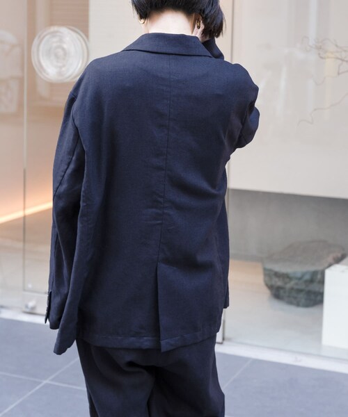 URBAN RESEARCH DOORS(アーバンリサーチドアーズ)の「FORK&SPOON ヘンプ混テーラードジャケット(テーラードジャケット・レディース・CHECK/NAVY・1)」の7枚目の写真