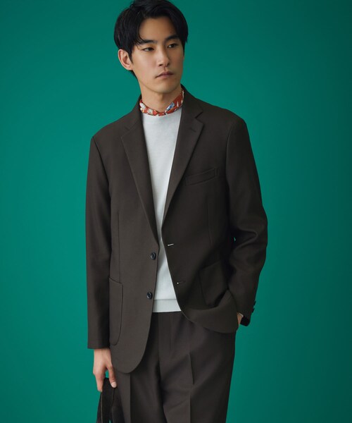 URBAN RESEARCH DOORS（アーバンリサーチドアーズ）の「LIFE STYLE TAILOR　ウールライクツイルコンフォータブルジャケット（テーラードジャケット・メンズ・NAVY/OLV BROWN/BLUE GRAY・S/M/L/XL）」の19枚目の写真