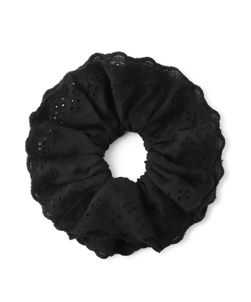 VIS（ビス）の「コットンレースシュシュ（シュシュ・レディース・ブラック/オフホワイト・F）」の5枚目の写真