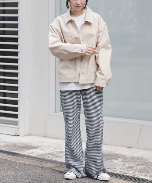 URBAN RESEARCH DOORS（アーバンリサーチドアーズ）の「FORK&SPOON　PEダックジャケット（カバーオール・レディース・NAVY/IVORY・1）」の10枚目の写真