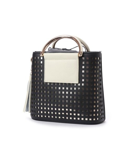 モード エ ジャコモ ビジュー MODE ET JACOMO bijou メタルハンドル2WAYトートバッグ