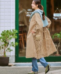 nissen | バックパンチングレーストレンチコート(トレンチコート)