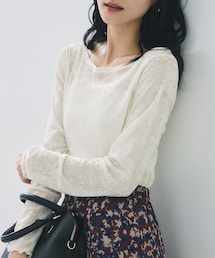 VIS | シアーベロアロングスリーブTシャツ(Tシャツ/カットソー)