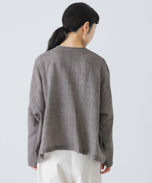 かぐれ（カグレ）の「ウールワイドフリルプルオーバー（シャツ/ブラウス・レディース・CHECK/CHARCOAL・Free）」の18枚目の写真