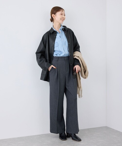 ROPE' PICNIC(ロペピクニック)の「【emur/エミュール・J'aDoRe限定】シンセティックレザージャケット(その他アウター・レディース・ブラック/ベージュ系・38)」の8枚目の写真