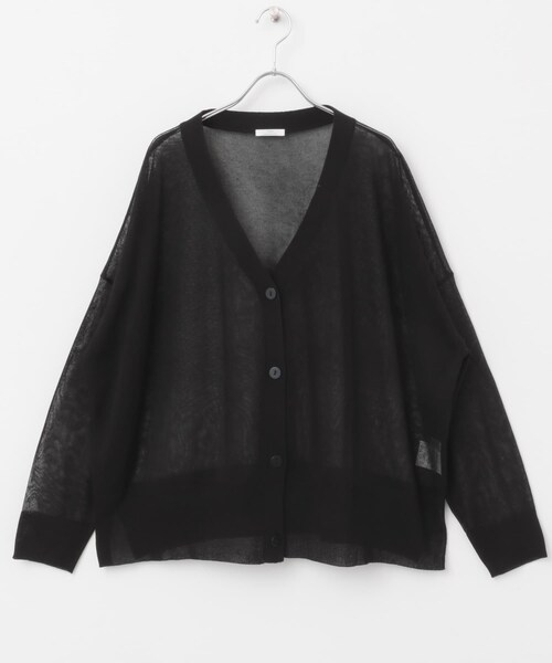 ITEMS URBANRESEARCH（アイテムズ アーバンリサーチ）の「シアーVネックニットカーディガン（カーディガン/ボレロ・レディース・GREGE/BLK/MNT/MOC・FREE）」の12枚目の写真