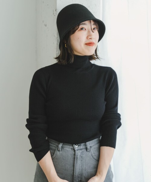 ITEMS URBANRESEARCH(アイテムズ アーバンリサーチ)の「ウールベルハット(ハット・レディース・BLK/BRN・-)」の4枚目の写真