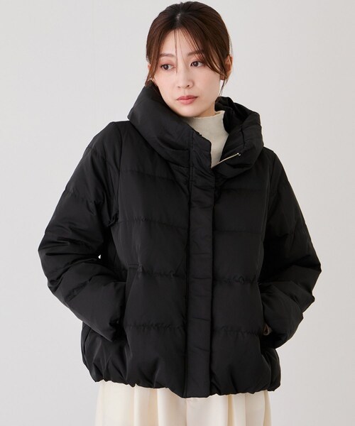 Jayro(ジャイロ)の「ピーチスキンショートダウン(ダウンジャケット/コート・レディース・ブラック/ホワイト系/ベージュ/ベージュ系/ネイビー・M)」の7枚目の写真