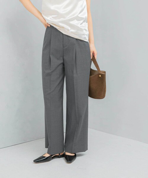 URBAN RESEARCH ROSSO（アーバンリサーチロッソ）の「ウール混防シワハイウエストワイドスラックス（その他パンツ・レディース・L/BEIGE/GRAY/STLYPE・34/36/38/TALL）」の9枚目の写真