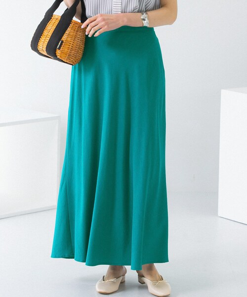 URBAN RESEARCH ROSSO（アーバンリサーチロッソ）の「リネンフレアーナロースカート（スカート・レディース・red/ivory/green/brown・36/38）」の21枚目の写真