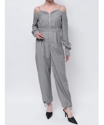 【WEB限定】【TINY】BACK ZIPベアデニムロンパース WEB限定】【TINY】BACK ZIPベアデニムロンパース[品番