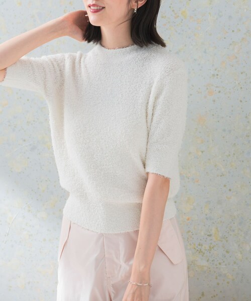 URBAN RESEARCH ROSSO（アーバンリサーチロッソ）の「コットンシャギーハイネックプルオーバー（ニット/セーター・レディース・WHITE/ORANGE/BLUE・FREE）」の8枚目の写真