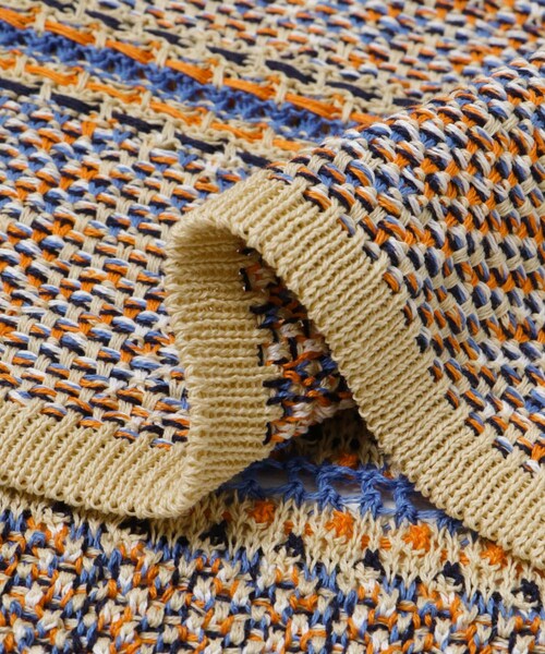 THE GOODLAND MARKET（ザグッドランドマーケット）の「米富繊維　MADRAS EYELET TWEED PULLOVER（ニット/セーター・レディース・24ORANGE/62BLUE・FREE）」の12枚目の写真
