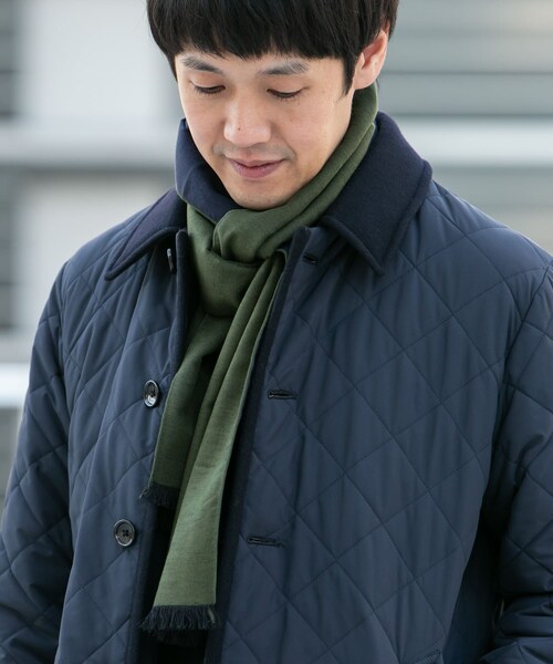 URBAN RESEARCH DOORS（アーバンリサーチドアーズ）の「LIFE STYLE TAILOR　シルクリバーシブルマフラー（マフラー・メンズ・02NVY-BLU/04GRN-CCL/01CCL-BLK/03BRN-BEG・-）」の19枚目の写真