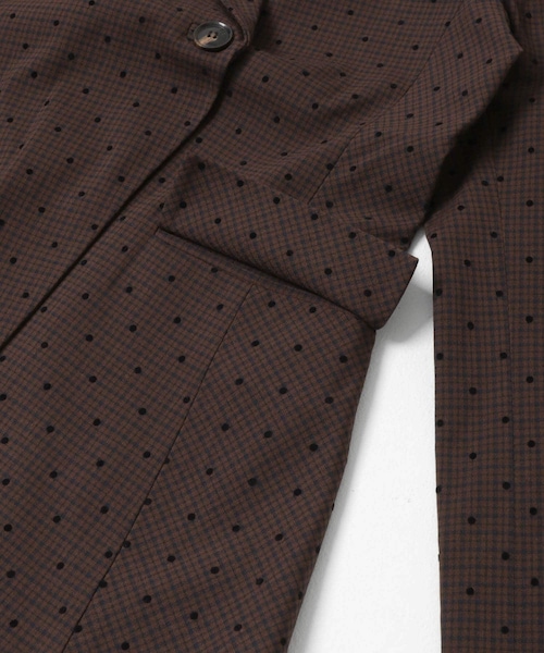 URBAN RESEARCH（アーバンリサーチ）の「GANNI　FLOCKCHECK SUITING BLAZER（テーラードジャケット・レディース・C COFFEE・36）」の6枚目の写真