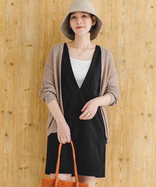 URBAN RESEARCH ROSSO（アーバンリサーチロッソ）の「F by ROSSO　撥水ショートオールインワン（サロペット/オーバーオール・レディース・BEIGE/KHAKI/BLACK・36/38）」の21枚目の写真