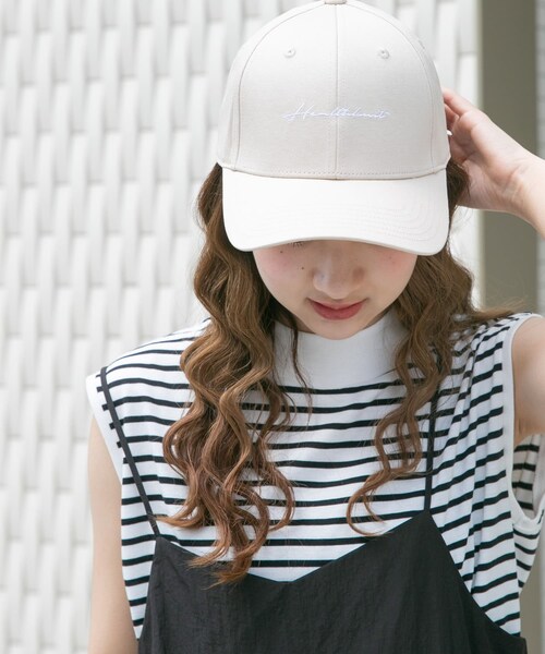 ITEMS URBANRESEARCH（アイテムズ アーバンリサーチ）の「Healthknit　ロゴ刺繍CAP（キャップ・メンズ・INDIGO/BEG/BLK・-）」の2枚目の写真