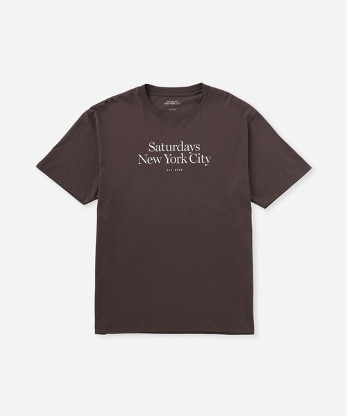 Saturdays NYC（サタデーズ ニューヨークシティ ）の「Miller Standard SS Tee（Tシャツ/カットソー・レディース・ダークブラウン/ブルー・L/M/S/XL/XS/XXL）」の4枚目の写真