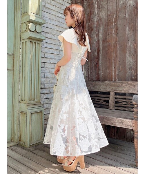 dazzlin（ダズリン）の「オパールフラワーコルセットワンピース  