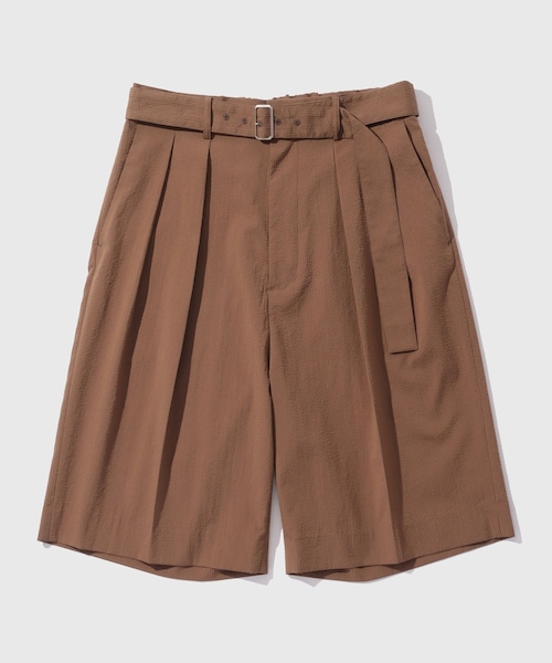 ADAM ET ROPE'(アダムエロペ)の「シアサッカー ベルテッドイージーショーツ(その他パンツ・メンズ・ブラック/ブラウン・L/M)」の3枚目の写真