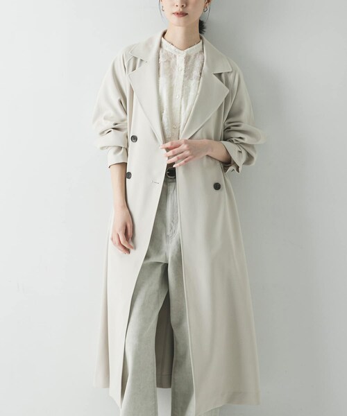 URBAN RESEARCH(アーバンリサーチ)の「『撥水/UVカット』ドロストトレンチコート(ステンカラーコート・レディース・GREGE/BEIGE/BLACK・36/38)」の22枚目の写真
