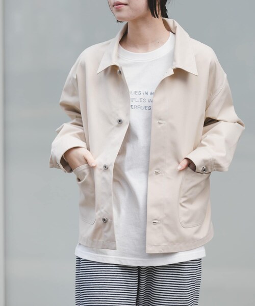 URBAN RESEARCH DOORS（アーバンリサーチドアーズ）の「FORK&SPOON　PEダックジャケット（カバーオール・レディース・NAVY/IVORY・1）」の8枚目の写真