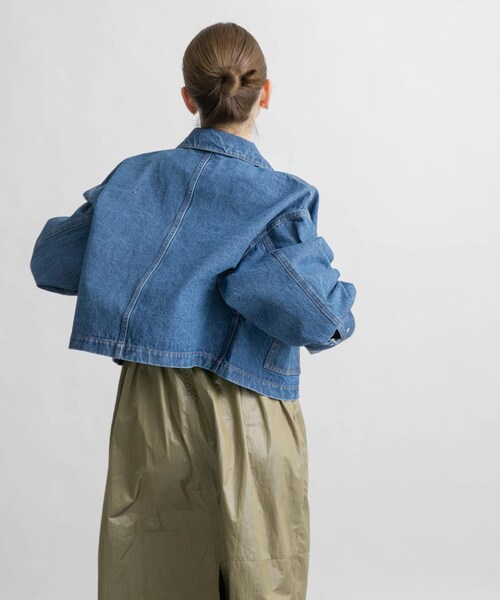 KBF（ケイビーエフ）の「WIDEデニムジャケット（デニムジャケット・レディース・BEIGE/BLUE・one）」の18枚目の写真