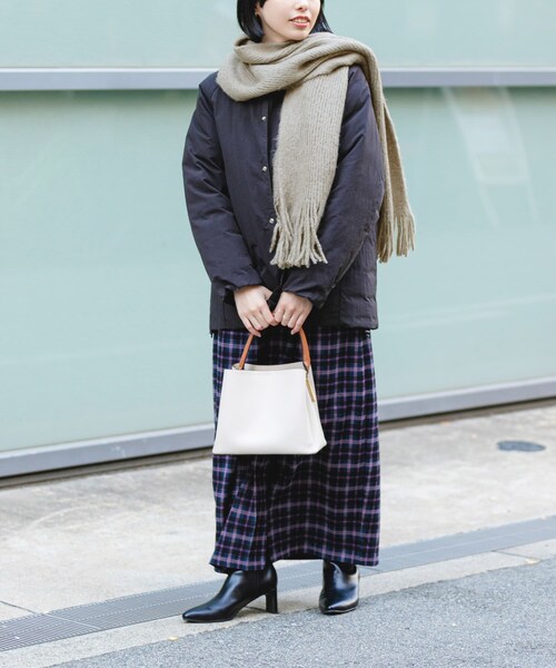 RODE SKO（ロデスコ）の「ラッセル起毛マフラー（マフラー・レディース・GRAY/OFF/MINT・one）」の10枚目の写真