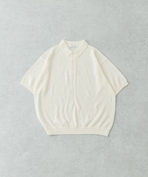 URBAN RESEARCH（アーバンリサーチ）の「ウール ワシ ニットポロ（ポロシャツ・メンズ・OFF WHITE/NAVY・M/L）」の5枚目の写真