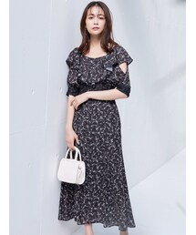 MERCURYDUO | フラワーレースコルセットワンピース(ワンピース)