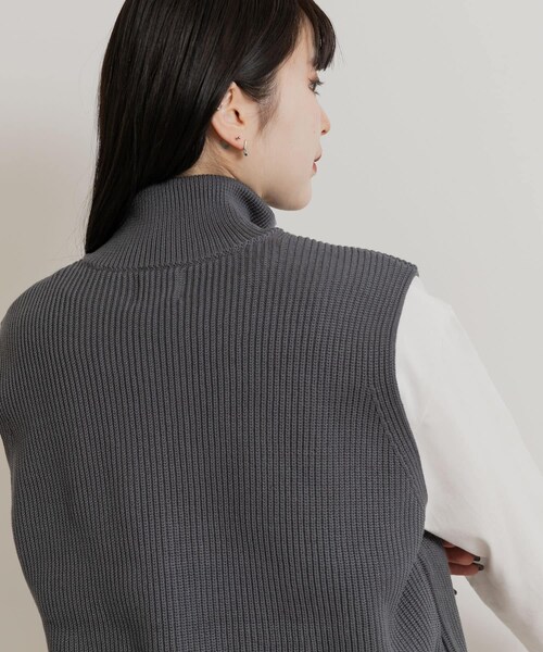 THE GOODLAND MARKET（ザグッドランドマーケット）の「米富繊維　MERCERIZED COTTON RIB VEST（ベスト・メンズ・40IVORY/12GRAY/24ORANGE・1/3）」の18枚目の写真