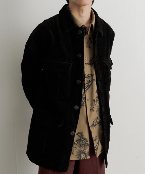 SENSE OF PLACE by URBAN RESEARCH（センスオブプレイスバイアーバンリサーチ）の「『セットアップ対応』 ヘビーコーデュロイBDUジャケット（ミリタリージャケット・メンズ・GRAY/BLACK/NAVY・M/L）」の18枚目の写真