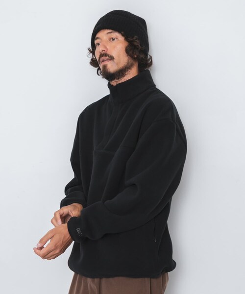 URBAN RESEARCH Sonny Label（アーバンリサーチサニーレーベル）の「OOPS　リサイクルマイクロフリースハーフジップ（その他トップス・メンズ・BLACK/CAMEL/GRAY・M/L/XL）」の6枚目の写真