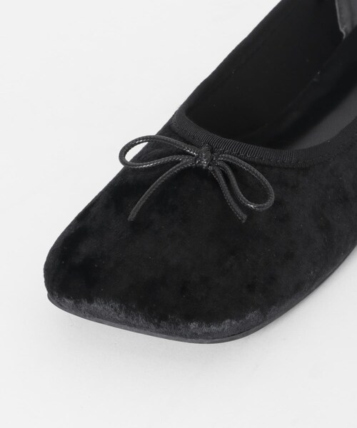 SENSE OF PLACE by URBAN RESEARCH（センスオブプレイスバイアーバンリサーチ）の「ベロアスクエアフラットシューズ（バレエシューズ・レディース・BLACK/BROWN/GRAY・S/M/L）」の16枚目の写真