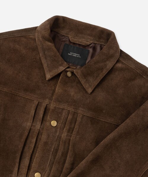 Saturdays NYC(サタデーズ ニューヨークシティ )の「Emil Type-1 Suede Leather Jacket(ブルゾン・レディース・ブラウン・L/M/S/XL)」の22枚目の写真