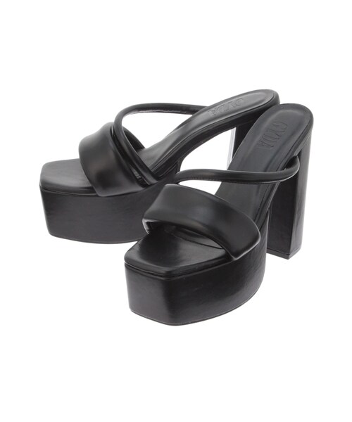 GYDA（ジェイダ）の「アシンメトリーラインパディングチャンキーサンダル（サンダル・レディース・オフホワイト/ブラック・S/M/L）」の8枚目の写真