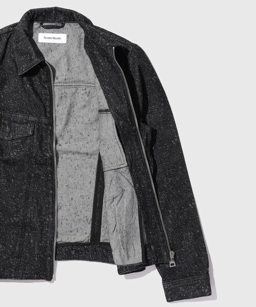 ADAM ET ROPE'(アダムエロペ)の「【Etudes Studio/エチュードストゥディオ】SLIM DENIM JACKET DOTTED(デニムジャケット・メンズ・ブラック・L/M/S)」の13枚目の写真