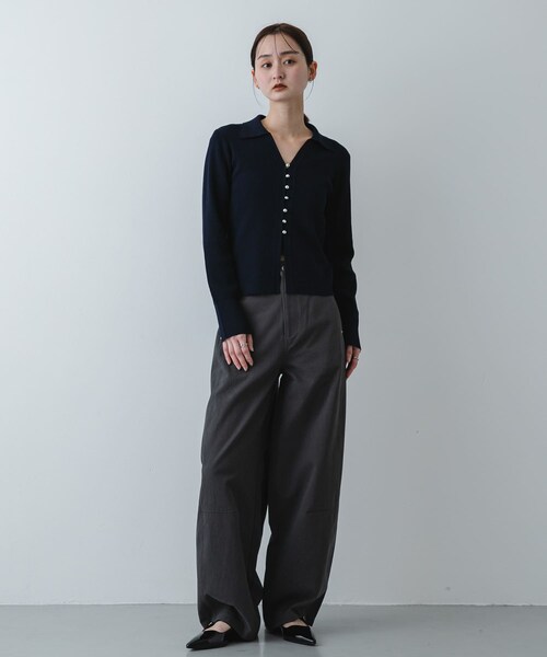 SENSE OF PLACE by URBAN RESEARCH（センスオブプレイスバイアーバンリサーチ）の「バレルレッグチノパンツ（チノパンツ・レディース・IVORY/Y.BEIGE/CHARCOAL・S/M/L）」の19枚目の写真