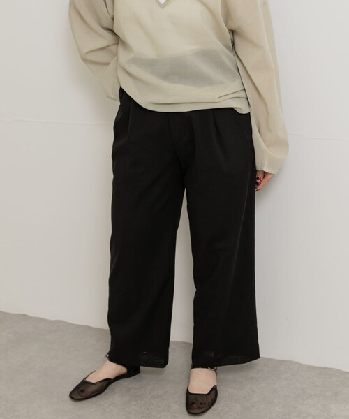 THE GOODLAND MARKET（ザグッドランドマーケット）の「&her　Voile Pants（その他パンツ・レディース・BLACK/CREAM・one）」の20枚目の写真